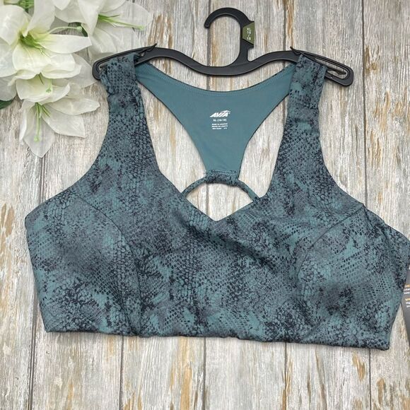 Women’s Snakeskin Print Active Sports Bra 2-Pack Size XL - Picture 2 of 7